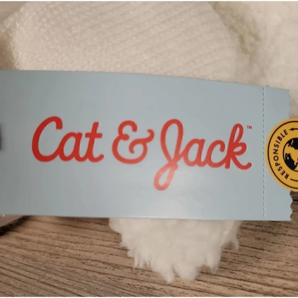 Cat & Jack Critter Beanie and Basic Magic Mitten Set 6-12M